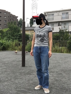 「ROLL（ロール）のアイテム」を使った、enonoさん（レディース・157cm）の夏コーディネート