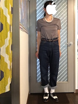 「ANGLO（アングロ）のアイテム」を使った、enonoさん（レディース・157cm）の秋コーディネート