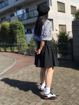 「ROLL（ロール）のアイテム」を使った、enonoさん（レディース・157cm）の秋コーディネート