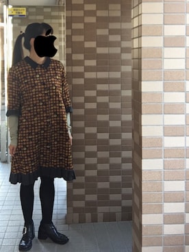 「MANNINE（マンナイン）のアイテム」を使った、enonoさん（レディース・157cm）の秋コーディネート