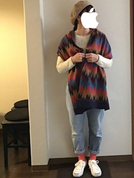 「KATHARINE ROSS（キャサリンロス）のアイテム（帽子）」を使った、enonoさん（レディース・157cm）の秋コーディネート