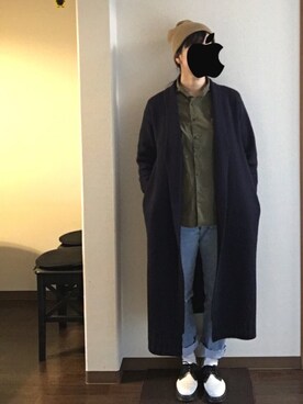 「Andersen-Andersen（アンデルセンアンデルセン）のアイテム（帽子）」を使った、enonoさん（レディース・157cm）の秋コーディネート