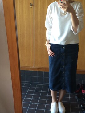 「アイテム（ボストンバッグ、レッド系）」を使った、mintさん（レディース・160cm）の春コーディネート