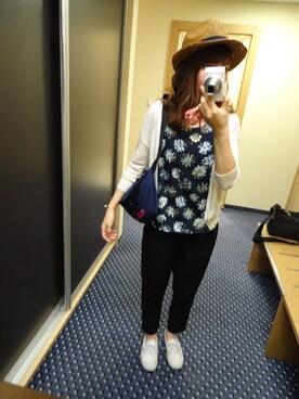 「アイテム（ボディバッグ/ウエストポーチ、ブルー系）」を使った、mintさん（レディース・160cm）の夏コーディネート