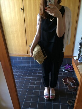 「A part by（アパートバイ）のアイテム（オールインワン・サロペット）」を使った、mintさん（レディース・160cm）の夏コーディネート