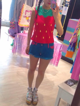 「アイテム（タンクトップ）」を使った、galaxxxyさん（レディース・155cm）の春コーディネート