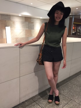 「summer style」｜「アイテム（パンプス）」を使った、hanasaeさん（レディース・166cm）の夏コーディネート