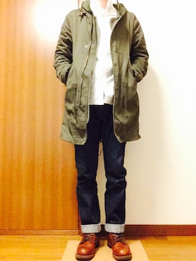 「URBANRESEARCH」｜「アイテム（モッズコート）」を使った、ヒロさん（メンズ・170cm）の冬コーディネート