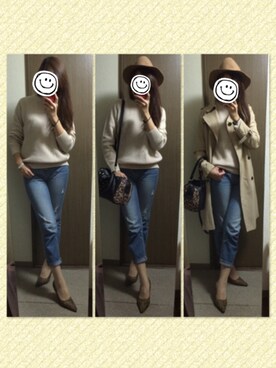 「grove（グローブ）のアイテム（トレンチコート）」を使った、りんりんさん（レディース・167cm）の秋コーディネート