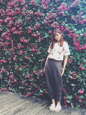 「mooncat（mooncat）のアイテム」を使った、MOONCATさん（レディース・166cm）の春コーディネート