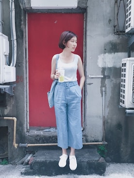 「mooncat（mooncat）のアイテム」を使った、MOONCATさん（レディース・163cm）の夏コーディネート