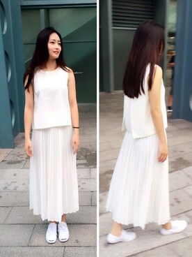 「アイテム（スカート、その他）」を使った、MOONCATさん（レディース・167cm）の夏コーディネート