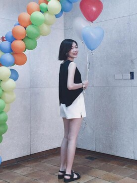 「mooncat（mooncat）のアイテム」を使った、MOONCATさん（レディース・163cm）の夏コーディネート