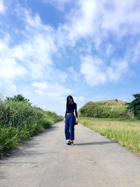 「mooncat（mooncat）のアイテム（トップス）」を使った、MOONCATさん（レディース・164cm）の秋コーディネート