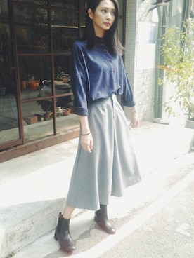 「mooncat（mooncat）のアイテム」を使った、MOONCATさん（レディース・172cm）の秋コーディネート