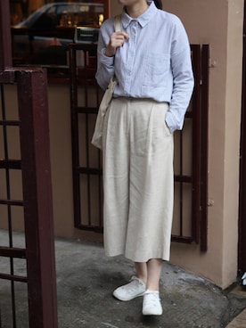 「mooncat（mooncat）のアイテム（トップス）」を使った、MOONCATさん（レディース・159cm）の春コーディネート