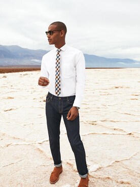 「OXYGEN（オキシゲン）のアイテム」を使った、Nordstromさん（メンズ・178cm）の春コーディネート