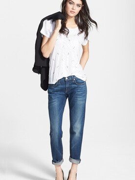 「OXYGEN（オキシゲン）のアイテム」を使った、Nordstromさん（レディース・160cm）の春コーディネート