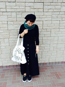 「Crisp（クリスプ）のアイテム（ハンチング/ベレー帽）」を使った、あゆさんさん（レディース・156cm）の秋コーディネート