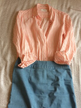 「BEAMS（ビームス）のアイテム（デニムスカート）」を使った、Mariko Asaiさん（レディース・162cm）の夏コーディネート