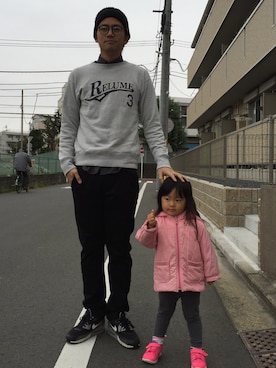 「MIKI HOUSE（ミキハウス）のアイテム（その他アウター）」を使った、かまっちょさん（メンズ・183cm）の秋コーディネート