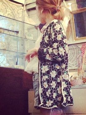 「flower」｜「アイテム（その他アウター）」を使った、ticogさん（レディース・157cm）の春コーディネート
