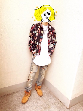 「ショート丈ジャケット」｜「アイテム（アクセサリー）」を使った、とらじさん（メンズ・176cm）の春コーディネート