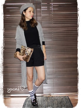 「grove（グローブ）のアイテム（その他シューズ）」を使った、yuniさん（レディース・155cm）の秋コーディネート