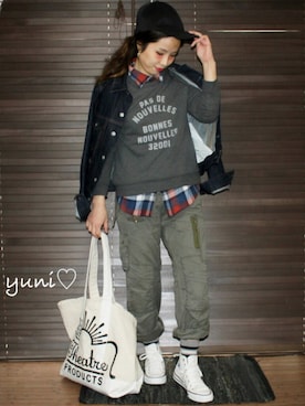 「De bon coer（デ・ボン・クール）のアイテム」を使った、yuniさん（レディース・155cm）の冬コーディネート