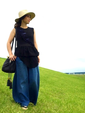 「KATHARINE ROSS（キャサリンロス）のアイテム（バングル/リストバンド）」を使った、yuniさん（レディース・155cm）の夏コーディネート