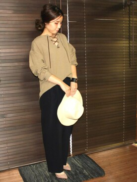 「KATHARINE ROSS（キャサリンロス）のアイテム（バングル/リストバンド）」を使った、yuniさん（レディース・155cm）の夏コーディネート