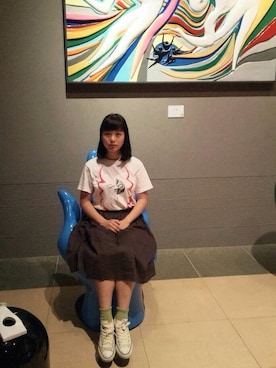 「岡本太郎」｜ますみるくさん（レディース・165cm）の夏コーディネート