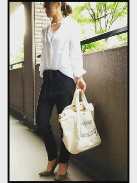 「ポインテッドトゥパンプス」｜m.mさん（レディース・158cm）の夏コーディネート