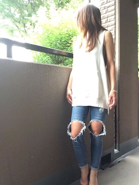 「ポインテッドトゥパンプス」｜m.mさん（レディース・158cm）の夏コーディネート