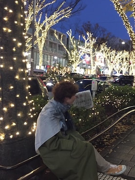 「NIR（ニーウ）のアイテム」を使った、水野英雄さん（メンズ・176cm）の冬コーディネート