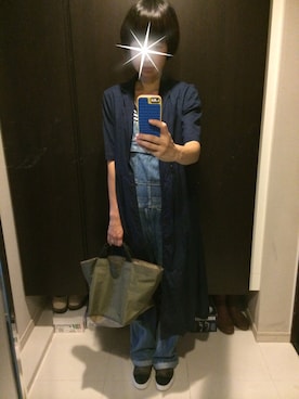 「UNIQLO（ユニクロ）のアイテム（カーディガン/ボレロ、ブルー系）」を使った、まーさん（レディース・162cm）の夏コーディネート