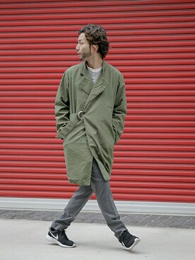 「ミリタリーアウター」｜「アイテム（その他アウター）」を使った、yukihigashiuraさん（メンズ・172cm）の冬コーディネート