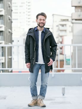 「URBAN RESEARCH（アーバンリサーチ）のアイテム（マウンテンパーカー）」を使った、yukihigashiuraさん（メンズ・172cm）の春コーディネート