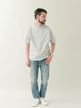 「URBAN RESEARCH（アーバンリサーチ）のアイテム（スニーカー）」を使った、yukihigashiuraさん（メンズ・172cm）の春コーディネート