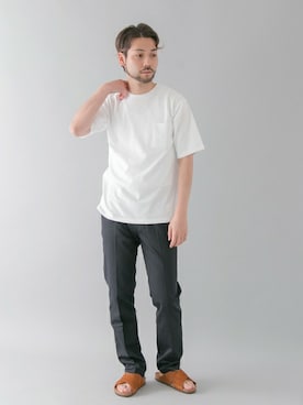 「コンフォートサンダル」｜yukihigashiuraさん（メンズ・172cm）の夏コーディネート