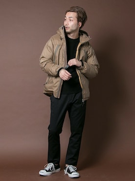 「URBAN RESEARCH（アーバンリサーチ）のアイテム（ダウンジャケット/コート）」を使った、yukihigashiuraさん（メンズ・172cm）の夏コーディネート