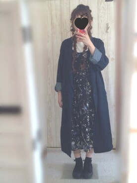 「おさげ」｜「アイテム（その他アウター）」を使った、KORO☺︎さん（レディース・152cm）の春コーディネート
