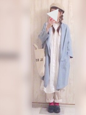 「おさげ」｜「アイテム（その他アウター）」を使った、KORO☺︎さん（レディース・152cm）の秋コーディネート