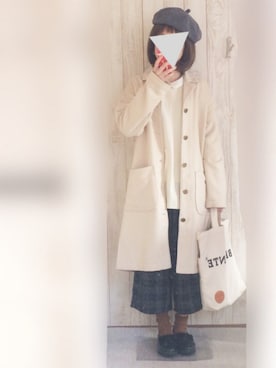 「ベレー帽推奨委員会」｜「アイテム（カバーオール）」を使った、KORO☺︎さん（レディース・152cm）の秋コーディネート