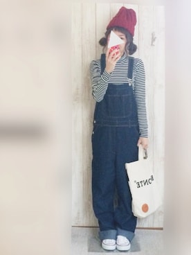 「ニット帽コーデ」｜「アイテム（その他）」を使った、KORO☺︎さん（レディース・152cm）の冬コーディネート