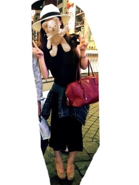 「プラダ」｜「アイテム（オールインワン・サロペット）」を使った、anderさん（レディース・158cm）の夏コーディネート