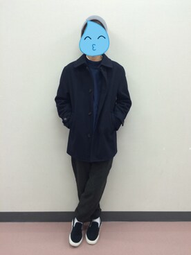 「大学」｜「アイテム（帽子）」を使った、あつさん（メンズ・170cm）の冬コーディネート