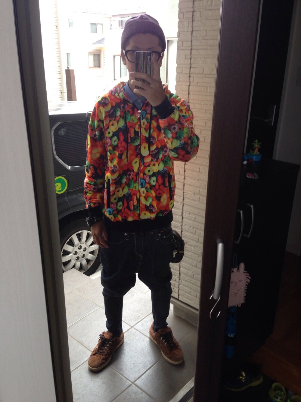 「SWAGGERのアイテム（パーカー、その他）」を使った、FULLMoon1212!さん（メンズ・173cm）の秋コーディネートの1枚目の写真