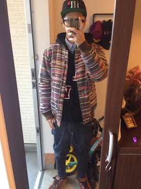 「PHENOMENON（フェノメノン）のアイテム（その他アウター）」を使った、FULLMoon1212!さん（メンズ・173cm）の冬コーディネート