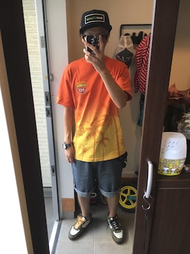 「Back Channel（バックチャンネル）のアイテム（キャップ）」を使った、FULLMoon1212!さん（メンズ・183cm）の夏コーディネート